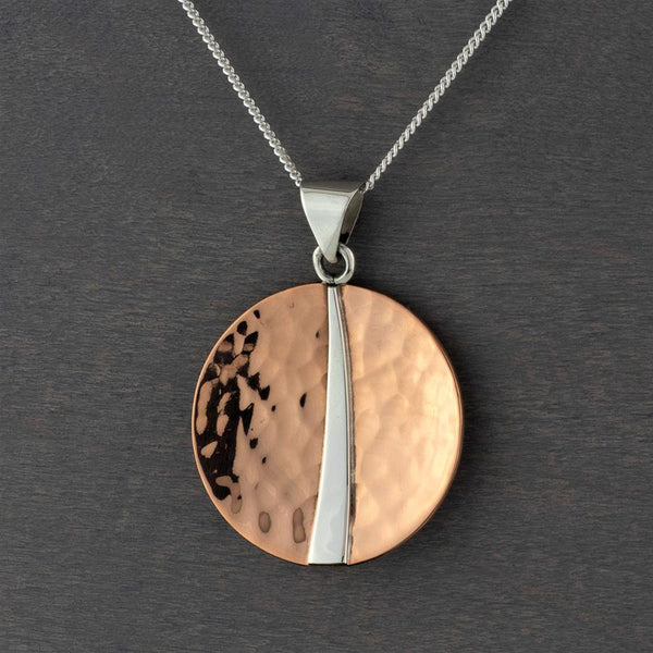 Handcrafted Hammered Copper Triple Circle Pendent Necklace – Shop Iowa